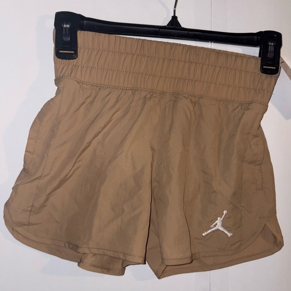 Jordan Tan Relaxed Fit Athletic Shorts